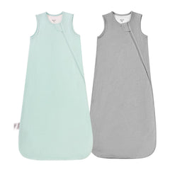 EasyFi supersoft bamboo sleep sack green-gray 2-pack front view delivers breathable baby comfort.