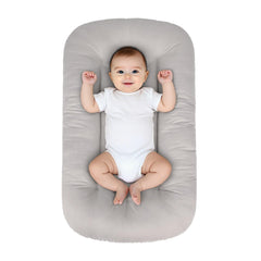 EASYFORALL baby lounger grey cover β soft breathable fabric for comfy nap or play
