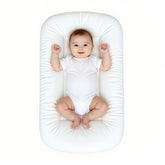 EASYFORALL baby lounger with soft cotton cover for cozy, breathable comfort.