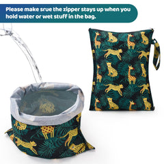 eaxin dinosaur wet bag pattern for on-the-go storage option.