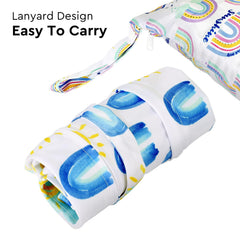 eaxin Rainbows wet bag with smooth zipper supports odor control and easy access