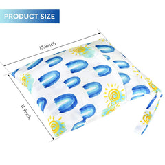 eaxin Rainbows two pockets wet bag demonstrates organized storage for damp items and dry essentials