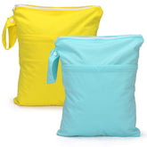 eaxin wet bag two pockets closed demonstrates compact diaper storage on the go.