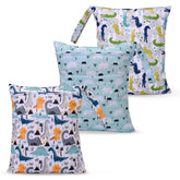 eaxin wet dry bag with dinosaur design keeps baby items organized on the go.