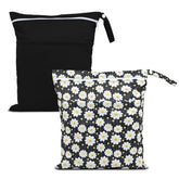 eaxin Wet Dry Bags 2-Pack front pocket showcases extra storage for diapers or wipes.