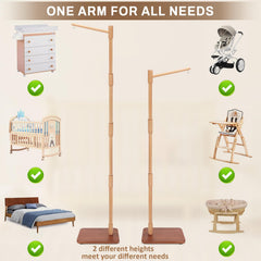 EBINGMIMA crib mobile arm side angle; versatile fit for cribs and changing tables.
