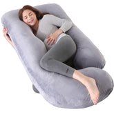ECCN pregnancy pillow U-shape full body supports spinal alignment for comfortable sleep.