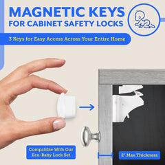 Eco-Baby key holders and magnets keep replacements organized and ready.