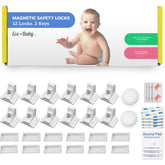 Eco-Baby magnetic cabinet locks 12-pack packaged for easy safety setup.
