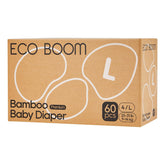 ECO BOOM Diapers top sheet bamboo offers ultra-soft surface for baby comfort.