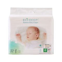 ecoboom diapers top sheet bamboo ultra-soft surface for baby comfort.