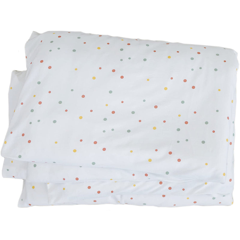 Ecolino dots print close-up shows soft organic cotton texture for sensitive skin.