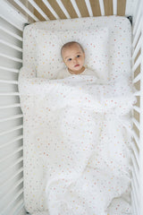 Ecolino travel-size duvet cover folded, emphasizing portable, easy-care design.