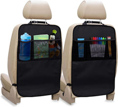 EcoNour back seat protector waterproof fabric detail protects seats from spills.