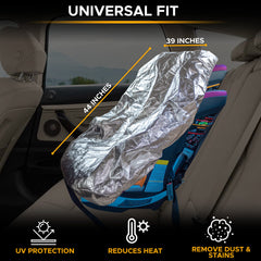 EcoNour sunshade installation is easy over most infant seats