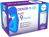 ECO-REFILLS Dekor PLUS fit ready for mess-free diaper disposal.