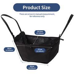 ECOSHIRE car seat organizer folded for compact storage after outings.