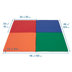 ECR4Kids SoftZone Play Patch mats in use for tummy time and exploration.