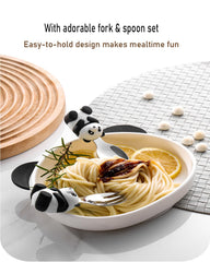 Ecrekhom suction base plate prevents spills for cleaner dining.