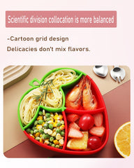 Ecrekhom suction plate adheres firmly for a cleaner, mess-reducing mealtime.
