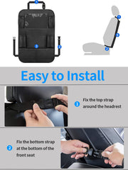 Ecurfu backseat organizer tablet pocket demonstrates clear touch-screen use on long trips