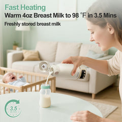 EDENPEER fast-heating feature reduces waiting time before feeds.