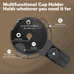 EDSRDUX anti-slip cup holder features silicone flap to shield your drink from knocks