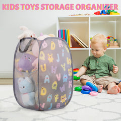 Edudif collapsible hamper with sturdy handles is easy to carry.
