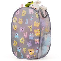 Edudif collapsible hamper with wide opening supports bulk laundry and toy storage.