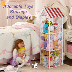 Edudif vertical design stuffed animal storage in a bright room