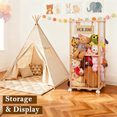 Edudif storage on wooden legs with non-slip pads for stable placement