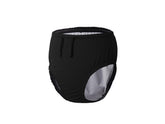 EEOST adult swim diaper front view in black 4XL; secure pool-time fit.