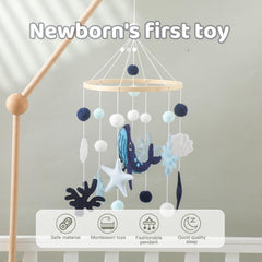 EERKEOD soft felt animals highlight gentle tactile appeal in nursery.