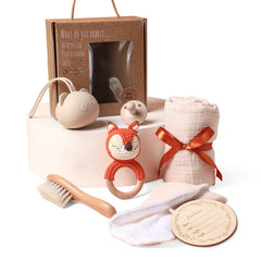 EERKEOD newborn gift box showcases neutral gray design for easy gifting and nursery decor.