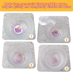 Eersida flushable-paper-target dissolves after use for mess-free training.
