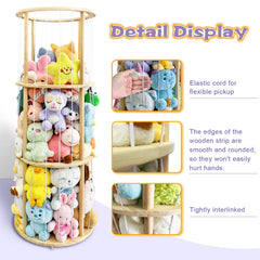 Eeutiwe sturdy pine wood construction supports large stuffed animals