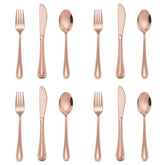 E-far copper kids silverware forks showing a durable stainless steel design for independent meals