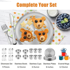 E-far kids dinner plate shows unbreakable design for safe self-feeding