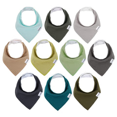Egmao baby bandana bibs show a soft front for gentle comfort and drool protection.