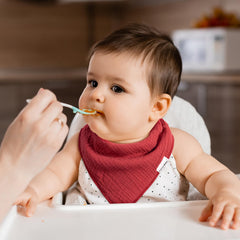 egmao baby bib back view showing double-layer fabric for extra absorption