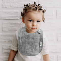 Egmao Baby Muslin Bib colorful designs on-pack showcased for stylish outfits