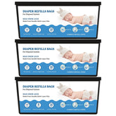eiekako diaper refill closeup shows Genie-compatible fit for easy diaper changes