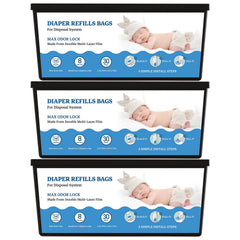eiekako diaper refill closeup shows Genie-compatible fit for easy diaper changes