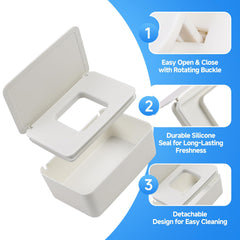 Eiszhjk triple-seal design keeps wipes moist and dust-free between uses