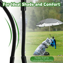 Eiszhjk UPF 50+ wagon umbrella attaches to strollers and wagons securely.