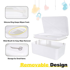 Eiszhjk sealing lid keeps wipes moist and fresh for mess-free storage.