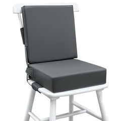 Eiury booster seat table-setup, dark grey, easy wipe-clean for mess-free dining.