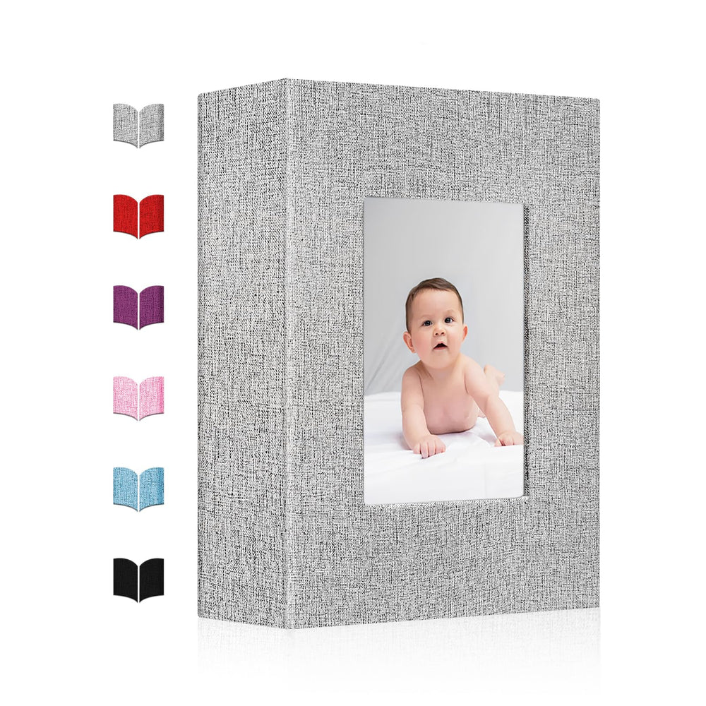 ejblfe small photo album 4x6 linen cover shown as organized family memories
