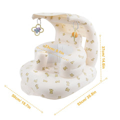 EKEPE Bear inflatable baby chair built-in air pump speeds setup.