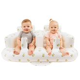 EKEPE Twins Bear double-seat inflatable chair front view for shared seating and bonding.